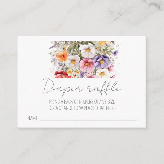 Baby in Bloom Wildblume Lilac Babydusche Begleitkarte (Vorderseite)