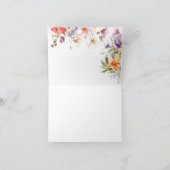 Baby in Bloom Wildblume Lilac Babydusche Dankeskarte (Innenseite)