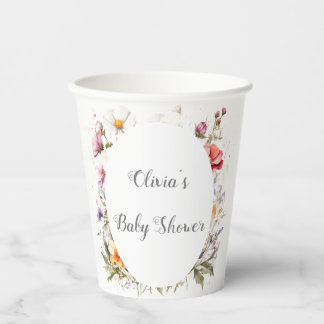 Baby in Bloom Wildblume Lilac Babydusche Pappbecher
