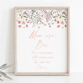 Baby in Bloom Wildblume Mimosa Bar Sign Poster