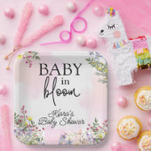 Baby in Bloom Wildblume Papierplatte Pappteller (Party)