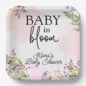 Baby in Bloom Wildblume Papierplatte Pappteller (Vorderseite)