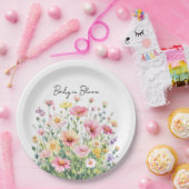 Baby in Bloom Wildblume Pappteller (Party)