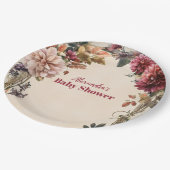 Baby in Bloom-Wildblume Pappteller (Schrägansicht)