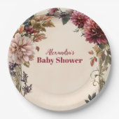 Baby in Bloom-Wildblume Pappteller (Vorderseite)