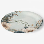 Baby in Bloom-Wildblume Pappteller (Schrägansicht)