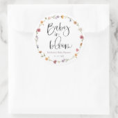 Baby in Bloom-Wildblume Runder Aufkleber (Tasche)