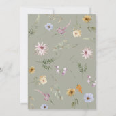 Baby in Bloom Wildblume Rustikale Babydusche Einladung (Rückseite)