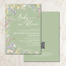 Baby in Bloom Wildblume Sage Green Baby Dusche