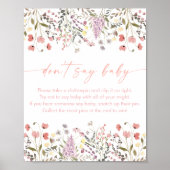 Baby in Bloom-Wildblume sagt kein Baby-Spiel Poster (Vorne)