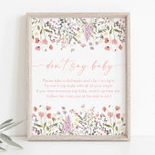 Baby in Bloom-Wildblume sagt kein Baby-Spiel Poster