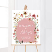 Baby in Bloom Wildblume Willkommen Poster