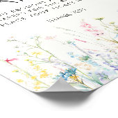 Baby in Bloom Wildblume Windelwindzeichen Poster (Ecke)