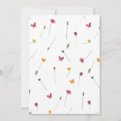 Baby in Bloom Wildblumen Baby Girl Baby Dusche Einladung (Rückseite)