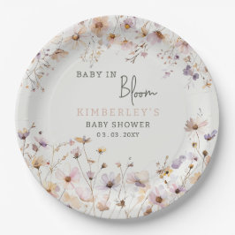 Baby in Bloom Wildblumen Baby Girl Baby Dusche Pappteller