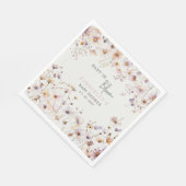 Baby in Bloom Wildblumen Baby Girl Baby Dusche Serviette (Ecke)