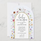 Baby in Bloom Wildblumen Babydusche Arsch oben Einladung (Vorderseite)