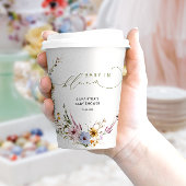 Baby in Bloom Wildblumen Boho Kinderdusche Pappbecher