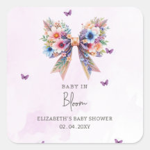 Baby in Bloom Wildblumen Bow Girl Baby Shower