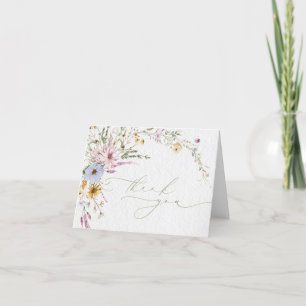 Baby in Bloom Wildblumen Dankeskarte