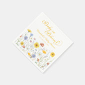 Baby in Bloom Wildblumen Gelbe Kinderdusche Serviette (Ecke)