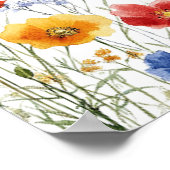 Baby in Bloom Wildblumen Kinderdusche Begrüßungsze Poster (Ecke)