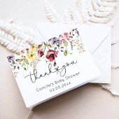 Baby in Bloom Wildblumen Kinderdusche Dankeskarte