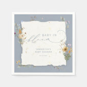 Baby in Bloom Wildblumen Niedlich Babydusche Serviette (Vorderseite)