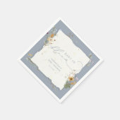 Baby in Bloom Wildblumen Niedlich Babydusche Serviette (Ecke)