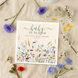 Baby in Bloom Wildblumenwiese Baby Shower Serviette