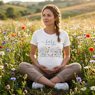 Baby in Bloom Wildblumenwiese Baby Shower T-Shirt
