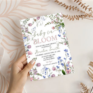 Baby in Bloom Wildflower-Baby-Einladung Einladung