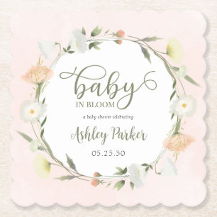 Baby In Bloom Wildflower-Baby-Party Untersetzer
