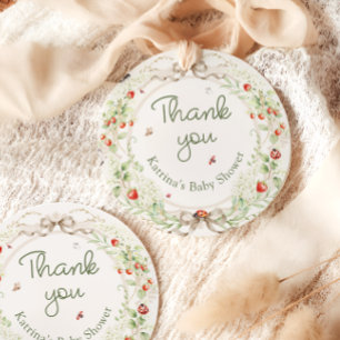 Baby in Bloom Wildflower Baby Shower Danke Geschenkanhänger