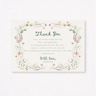 Baby in Bloom Wildflower Baby Shower Dankeschön-Ka Einladung