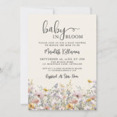 Baby In Bloom Wildflower Baby Shower Einladung (Vorderseite)