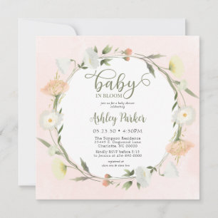 Baby In Bloom Wildflower Baby Shower Einladung