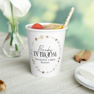 Baby in Bloom Wildflower Baby Shower Einladung Pappbecher