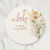 Baby in Bloom Wildflower Baby Shower Geschenkanhänger (Rückseite)