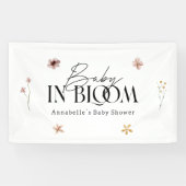 Baby in bloom wildflower baby shower invitation banner (Horizontal)