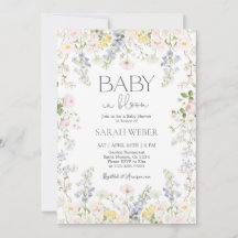 Baby in Bloom Wildflower Baby Shower Mädchen