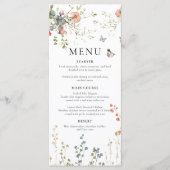 Baby in Bloom Wildflower Baby Shower Menükarte (Vorderseite)