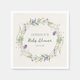 Baby in Bloom Wildflower Baby Shower Napkins Serviette