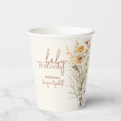 Baby in Bloom Wildflower Baby Shower Pappbecher (Rückseite)