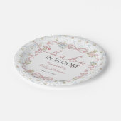 Baby in Bloom Wildflower Baby Shower  Pappteller (Schrägansicht)