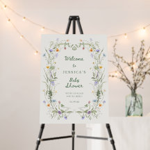 Baby in Bloom Wildflower Baby Shower Welcome Sign