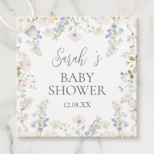 Baby in Bloom Wildflower Babyparty Geschenkanhänger