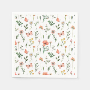 Baby in Bloom Wildflower Babyparty Serviette