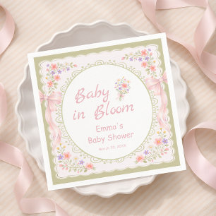 Baby in Bloom Wildflower-Bogen Baby Shower  Serviette