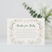 Baby in Bloom Wildflower Books for Baby Card Einladung (Stehend Vorderseite)